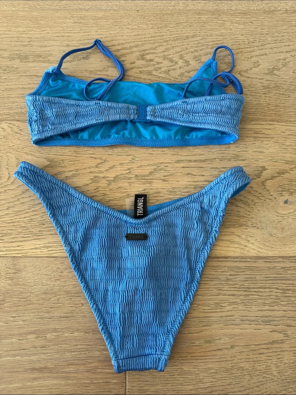 triangl swimwear smocked bandeau